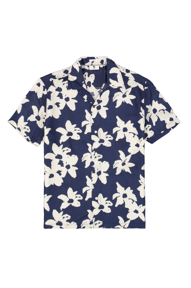 OVERHEMD MET PRINT E51291 2591 DEEP INK